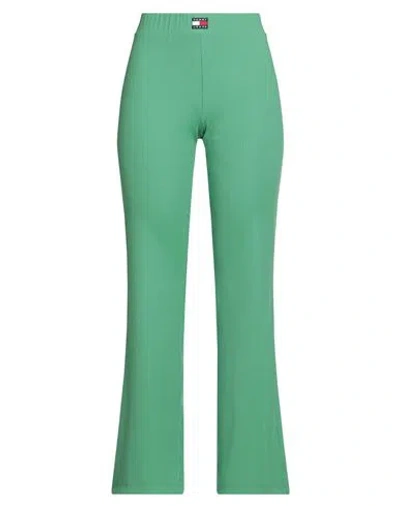 Tommy Jeans Woman Pants Green Size M Polyester, Elastane