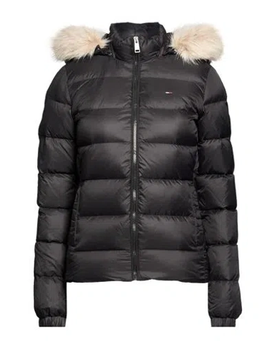 Tommy Jeans Woman Puffer Black Size Xs Polyamide
