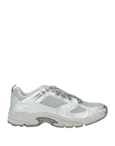 Tommy Jeans Woman Sneakers Silver Size 7.5 Textile Fibers