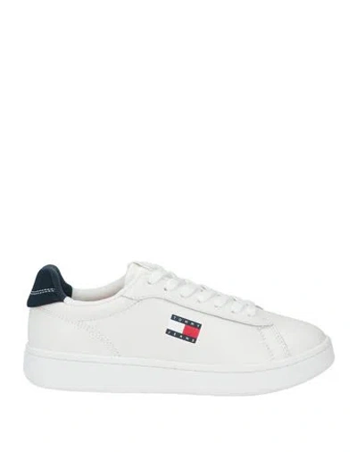 Tommy Jeans Woman Sneakers White Size 5.5 Leather
