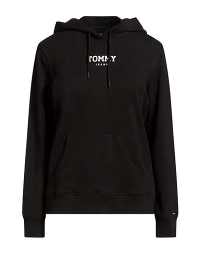 Tommy Jeans Woman Sweatshirt Black Size L Cotton