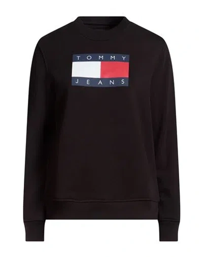 Tommy Jeans Woman Sweatshirt Black Size L Cotton