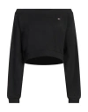Tommy Jeans Woman Sweatshirt Black Size L Cotton, Polyester