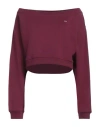 Tommy Jeans Woman Sweatshirt Mauve Size L Cotton, Polyester In Purple