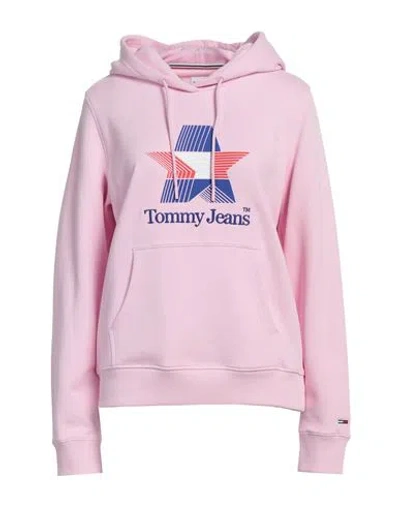 Tommy Jeans Woman Sweatshirt Pink Size L Cotton