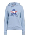 Tommy Jeans Woman Sweatshirt Sky Blue Size S Cotton