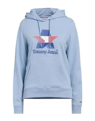 Tommy Jeans Woman Sweatshirt Sky Blue Size S Cotton