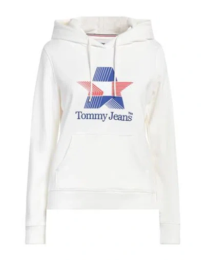 Tommy Jeans Woman Sweatshirt White Size Xs Cotton