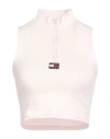 Tommy Jeans Woman Top Pink Size L Cotton, Elastane In Pink