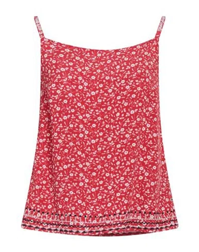 Tommy Jeans Woman Top Red Size Xs Viscose, Polyester