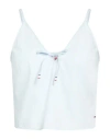 Tommy Jeans Woman Top Sky Blue Size M Cotton