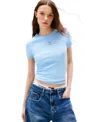 Tommy Jeans Women's Badge Logo Ribbed T-shirt