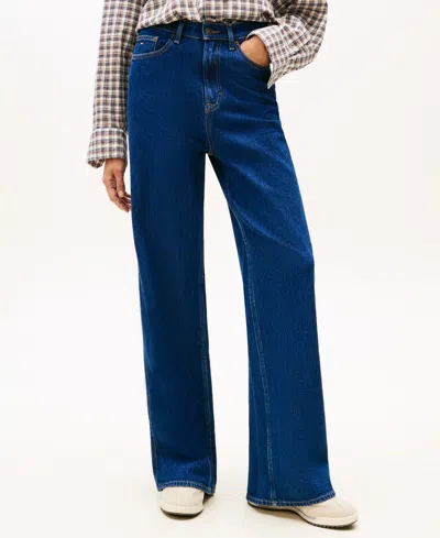 Tommy Jeans Women's Claire High-rise Wide Leg Jeans In Blue