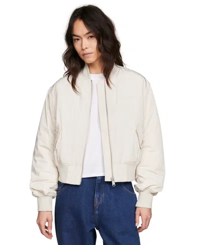 Tommy Jeans Women's Classic Bomber Jacket In Ancient White