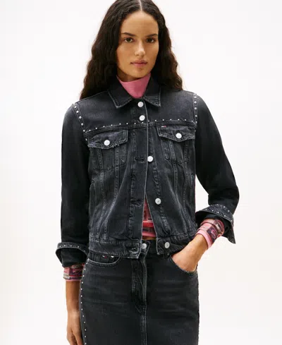 Tommy Jeans Women's Classic Trucker Jacket In Black