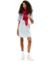 Tommy Jeans Women's Cotton A-line Faded Denim Dress