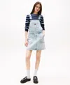 Tommy Jeans Women's Cotton Denim Dungaree Dress In Blue