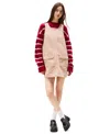 Tommy Jeans Women's Cotton Pinafore Sleeveless A-line Dress In Pink