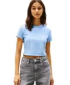 Tommy Jeans Women's Cropped Cotton Crewneck T-shirt In Colorado Blue