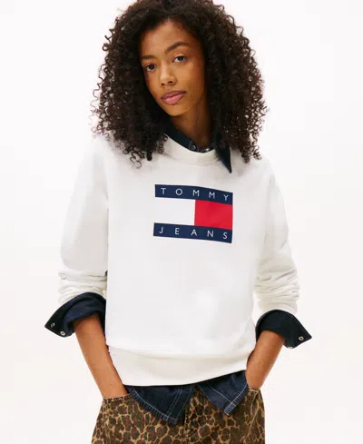 Tommy Jeans Women's Flag Crewneck Sweatshirt In Multi