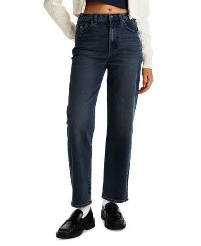 Tommy Jeans Women's Layla High-rise Slim-straight Jeans In Denim Dark