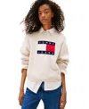 Tommy Jeans Women's Melange-flag Crewneck Sweater In Pink