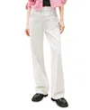 Tommy Jeans Women's Mia Mid-rise Relaxed Straight-leg Carpenter Jeans In White
