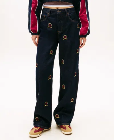 Tommy Jeans Women's Mia Mid Rise Straight Jeans In Blue