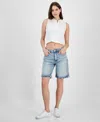 Tommy Jeans Women's Mia Relaxed Denim Bermuda Shorts In Denim Light