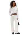 Tommy Jeans Denim Cropped Jacket In White