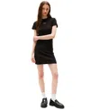 Tommy Jeans Women's Script Logo Ribbed Mini Dress In Black