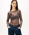 Tommy Jeans Women's Slim All-over Print Top In Animal Print