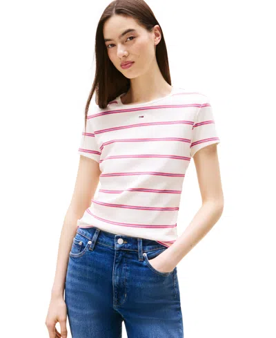 Tommy Jeans Women's Slim Essential Ribbed Badge T-shirt
