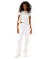 Tommy Jeans Women's Slim-fit Ribbed Script-label T-shirt