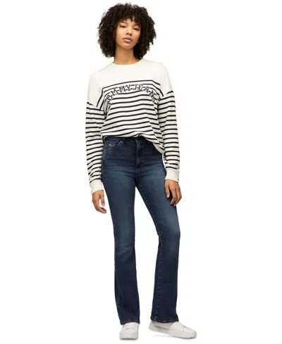 Tommy Jeans Women's Sylvia High-rise Flare Jeans In Denim Washed Blue Black