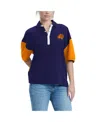 TOMMY JEANS WOMEN'S ROYAL GOLDEN STATE WARRIORS TAYA PUFF SLEEVE PIQUE POLO SHIRT
