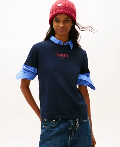 Tommy Jeans Women's Tommy Logo T-shirt In Blue