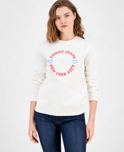 Tommy Jeans Women's X Nyc Crewneck Sweatshirt In Ancient White