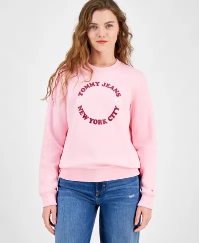 Tommy Jeans Women's X Nyc Crewneck Sweatshirt In Pink Sugar