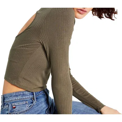 Tommy Jeans Womens Cut-out Cropped Pullover Top In Multi