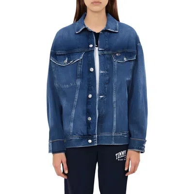 Tommy Jeans Womens Logo Denim Denim Jacket In Multi