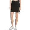 Tommy Jeans Womens Ribbed Polyester Asymmetrical Skirt In Black