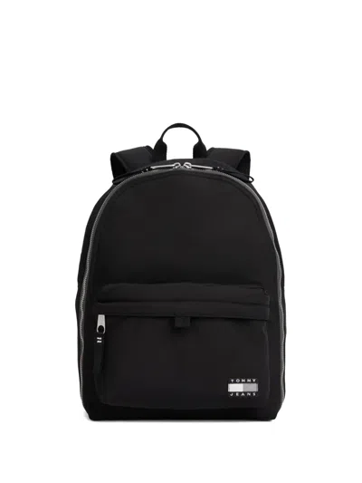 Tommy Jeans Zip-fastening Front-pocket Backpack In Black