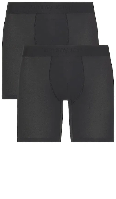 Tommy John 2 Pack Boxer Brief 6 In Black Double