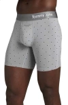 Tommy John Men's Cool Cotton Boxer Briefs In Jumbo Sky Bud Black