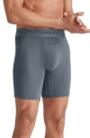 Tommy John 3-pack Second Skin 6-inch Stretch Modal Boxer Briefs In Gray