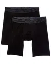 Tommy John 2pk Cotton Basics Boxer Brief In Black