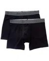 Tommy John 2pk Performance Basics Boxer Brief In Black