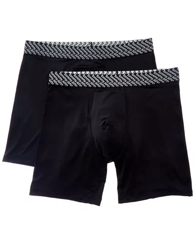 Tommy John 2pk Performance Basics Boxer Brief In Black