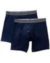 Tommy John 2pk Performance Basics Boxer Brief In Blue